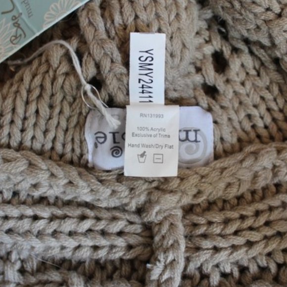 Mud Pie Cream Sweater with Merry in Chainstitch Embroidery main image 1